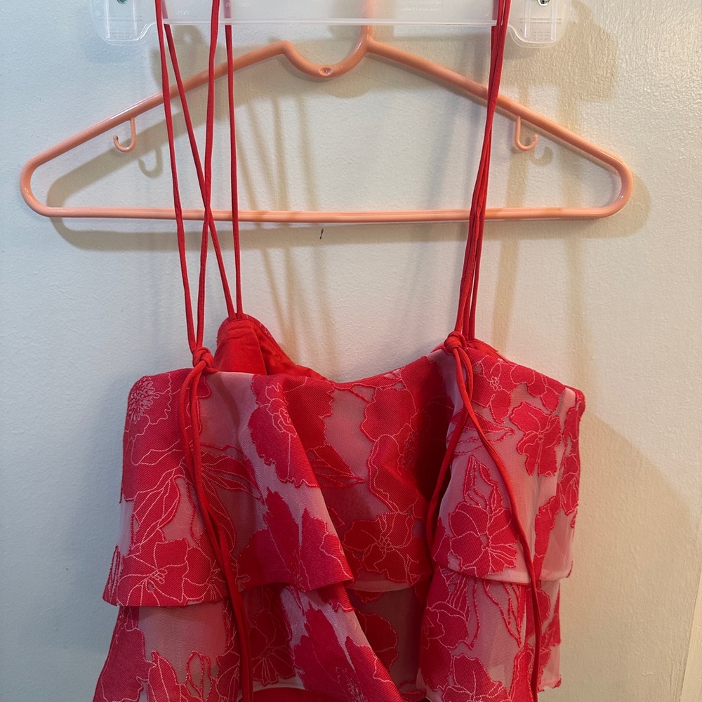 Red Ruffle Top - Picture 5 of 6